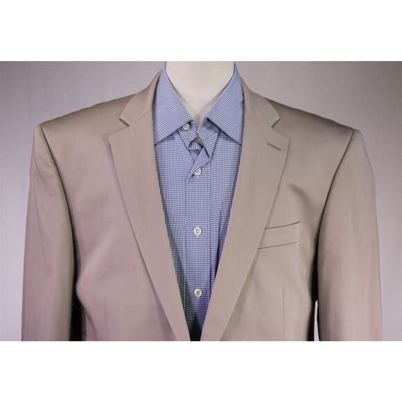 John Varvatos Men's Tan Cotton Lyocell Stretch Blazer 2-Btn 44R 44L - Picture 3 of 10